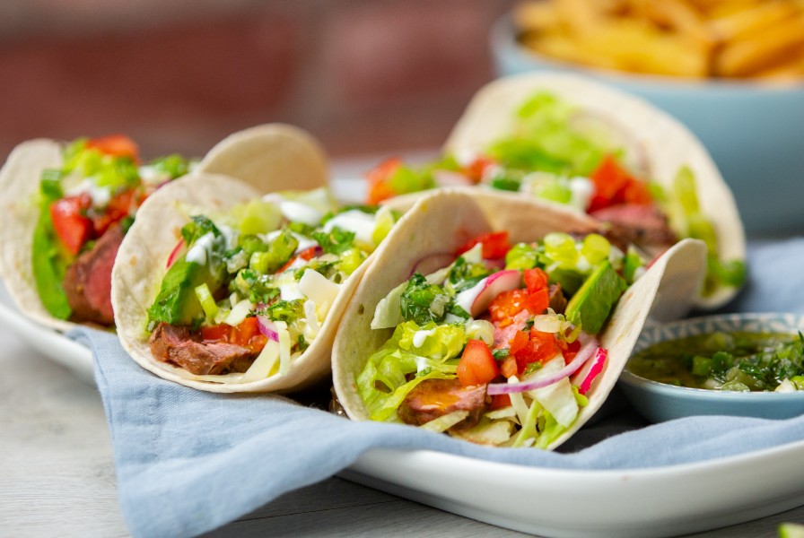 Steak Tacos with Cabbage Slaw
