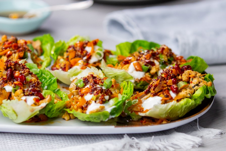 Lettuce and Spiced Turkey Cups