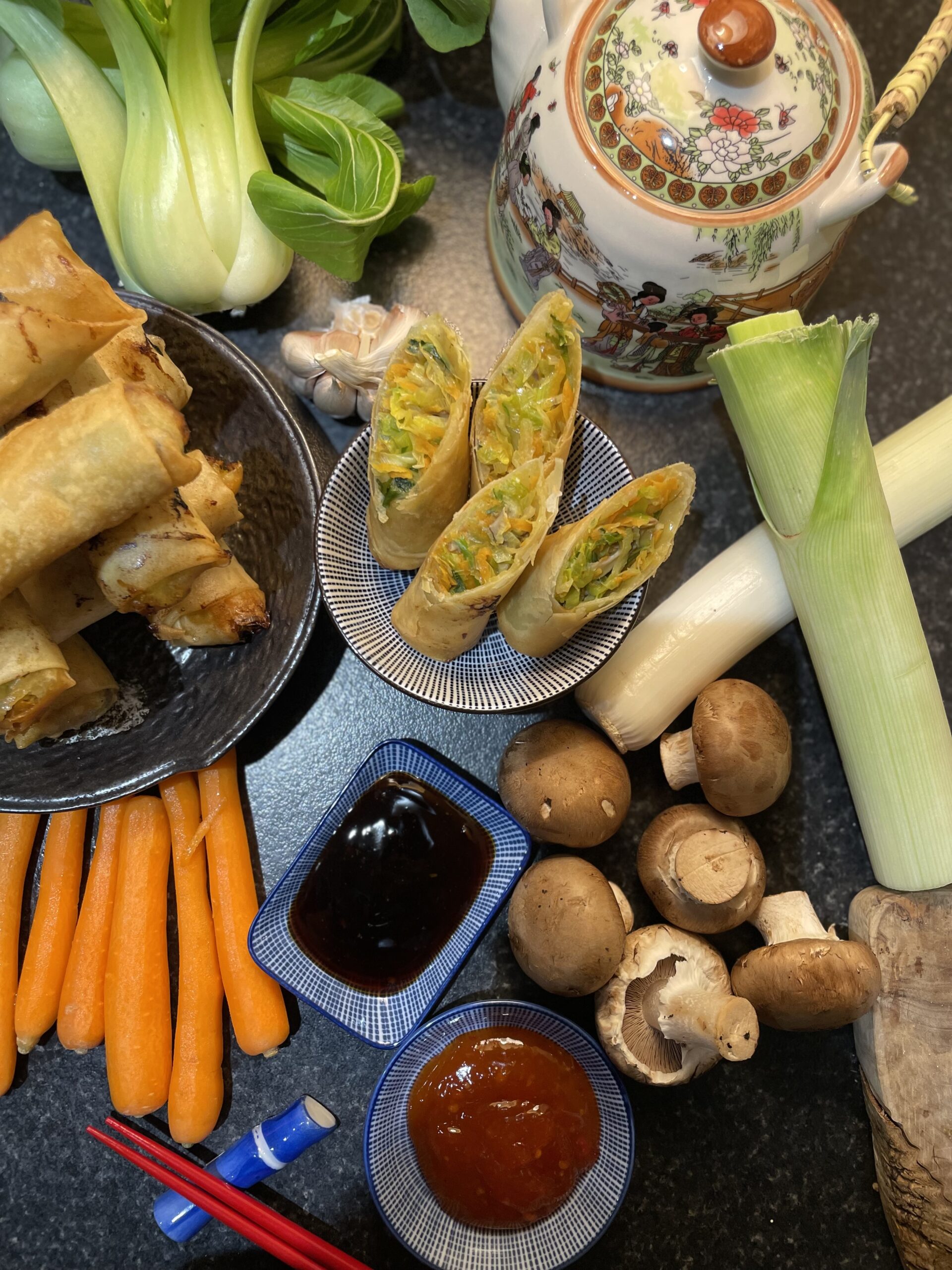 Kwanghi Chan’s Chinese vegetable spring rolls