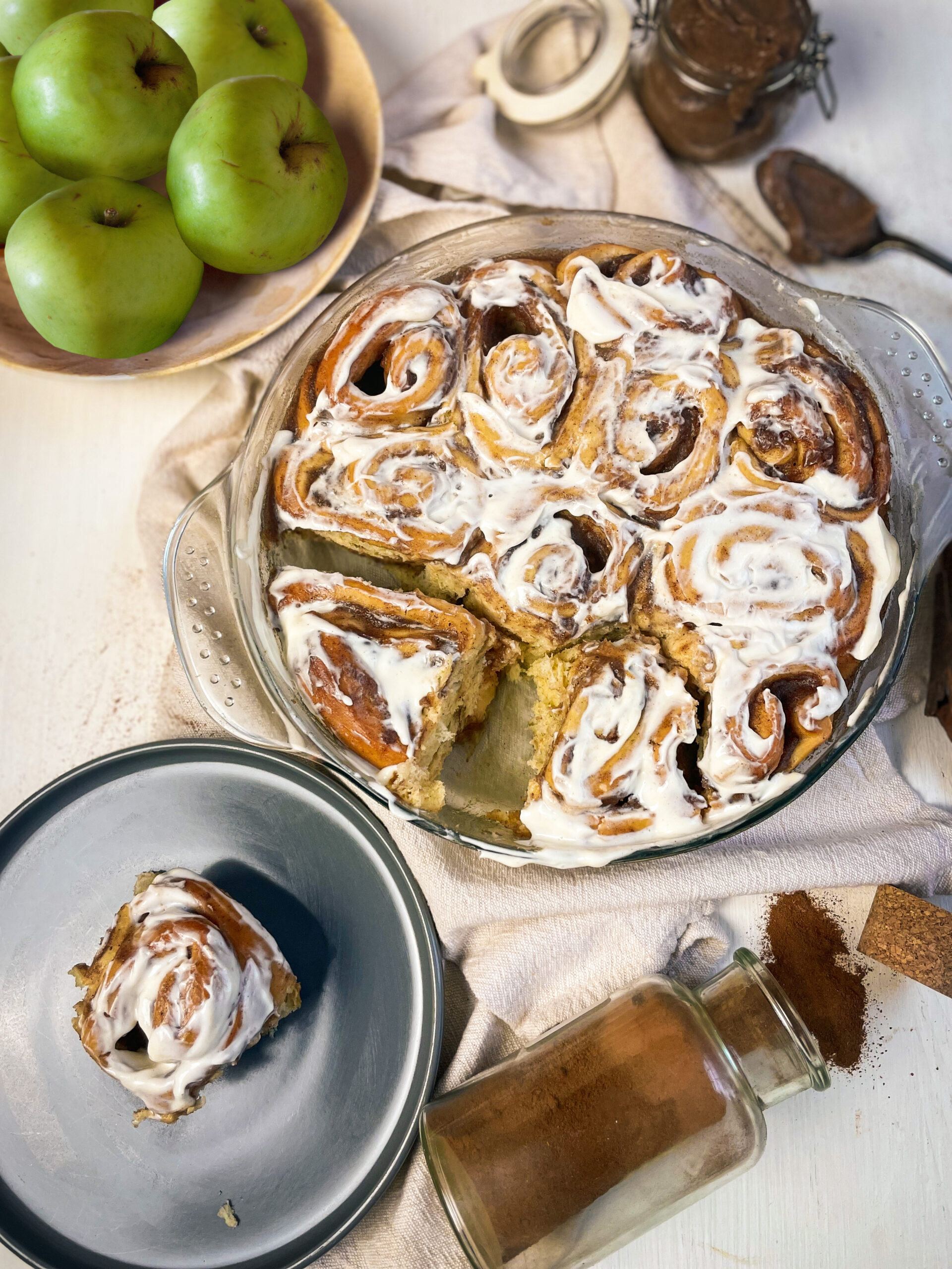 Bramley Apple Butter Cinnamon Rolls