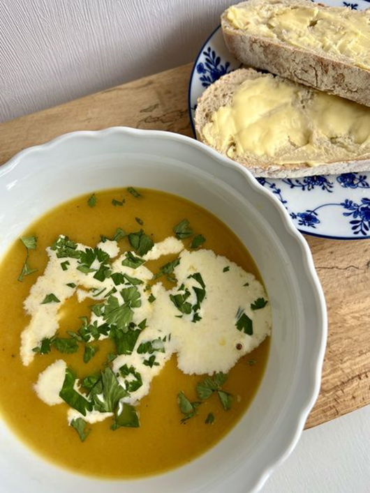Rachel Hornibrook’s Spiced carrot, parsnip, and turnip soup