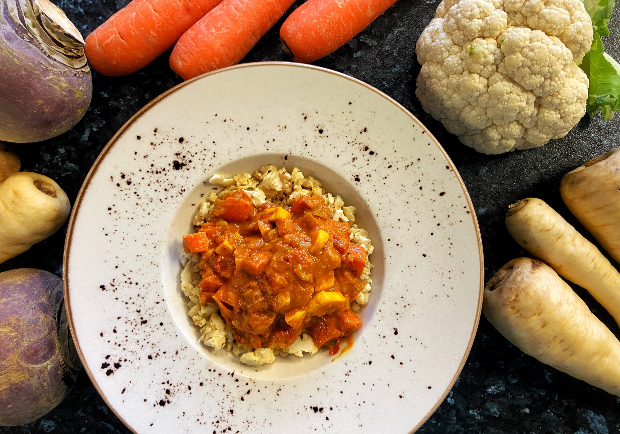 Eoin Sheehan’s Winter Warmer Vegetable Curry with Cauliflower Rice