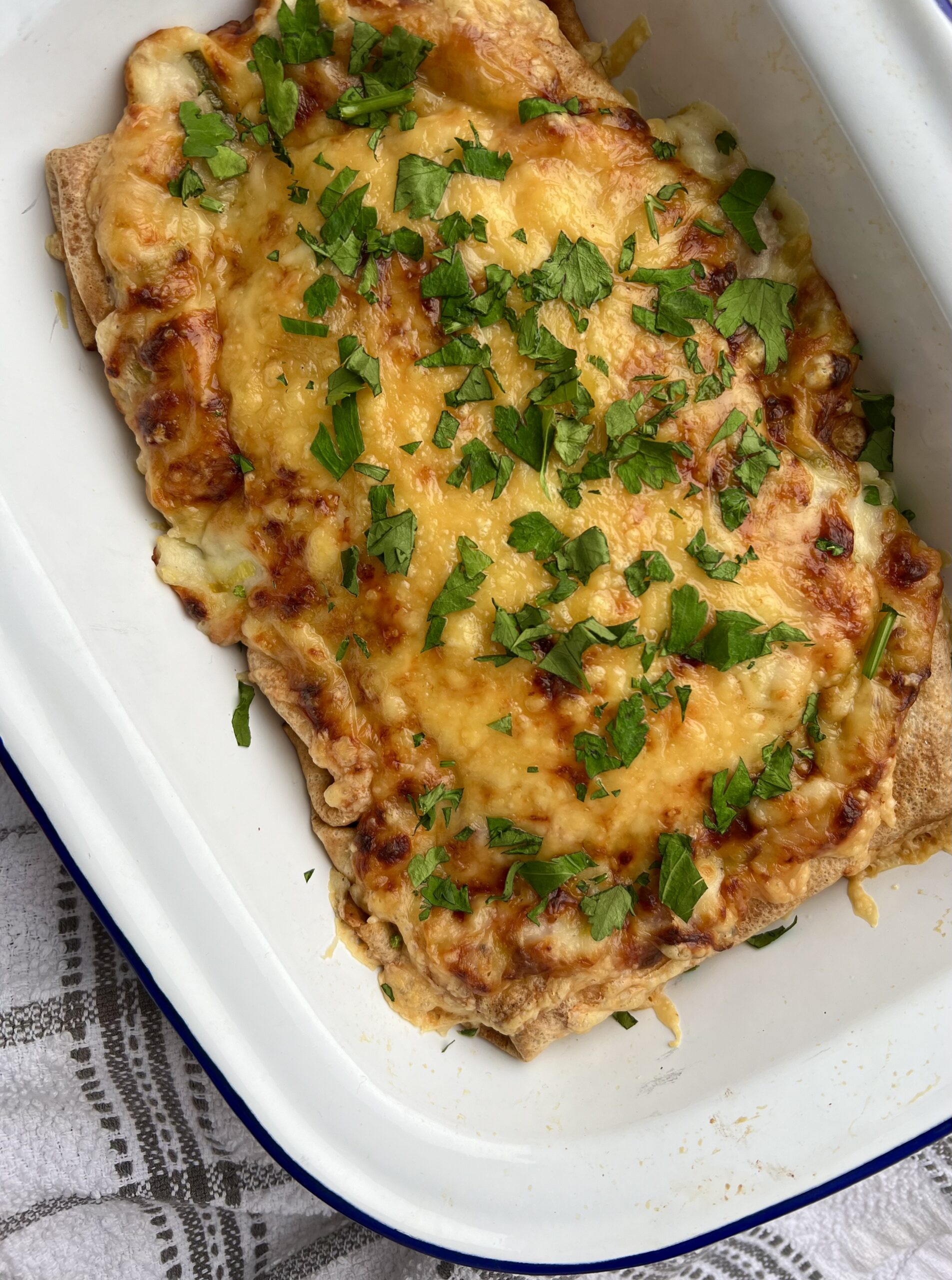 Rachel Hornibrook’s Leek, Ham & Cheese Pancake Bake
