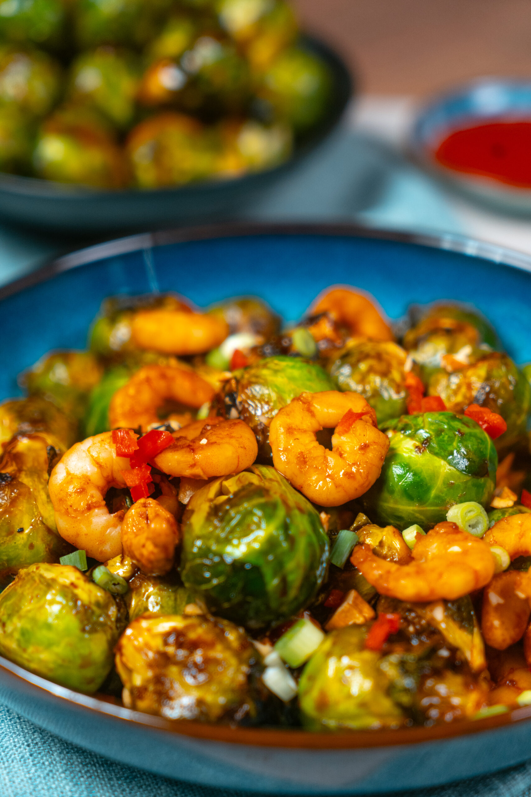 SWEET AND SPICY AIR FRYER BRUSSELS SPROUTS