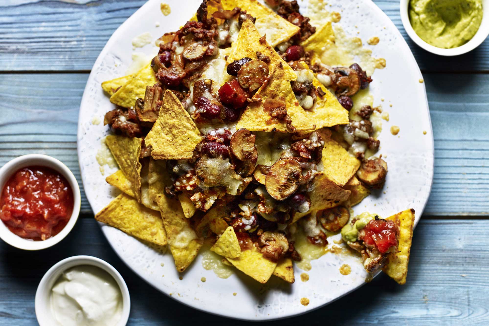 Chilli Mushroom Nachos