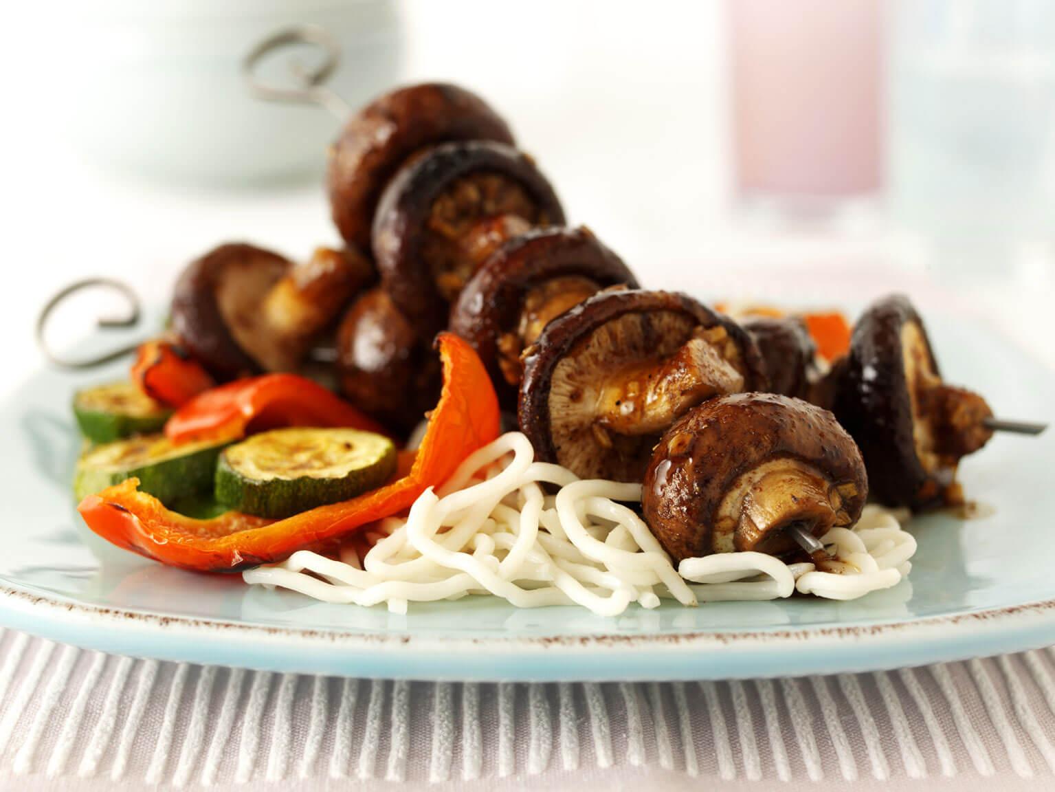 Sticky Spiced Mushroom Skewers