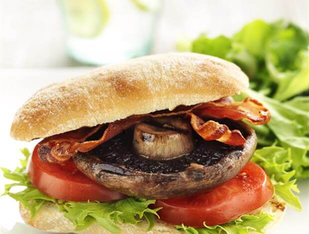 Mega Mushroom and Bacon Burger